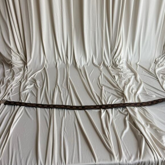 Louis Vuitton Damier Ebene Belt - Brown Checkered Canvas, Silver Buckle, Size 36 main image 8